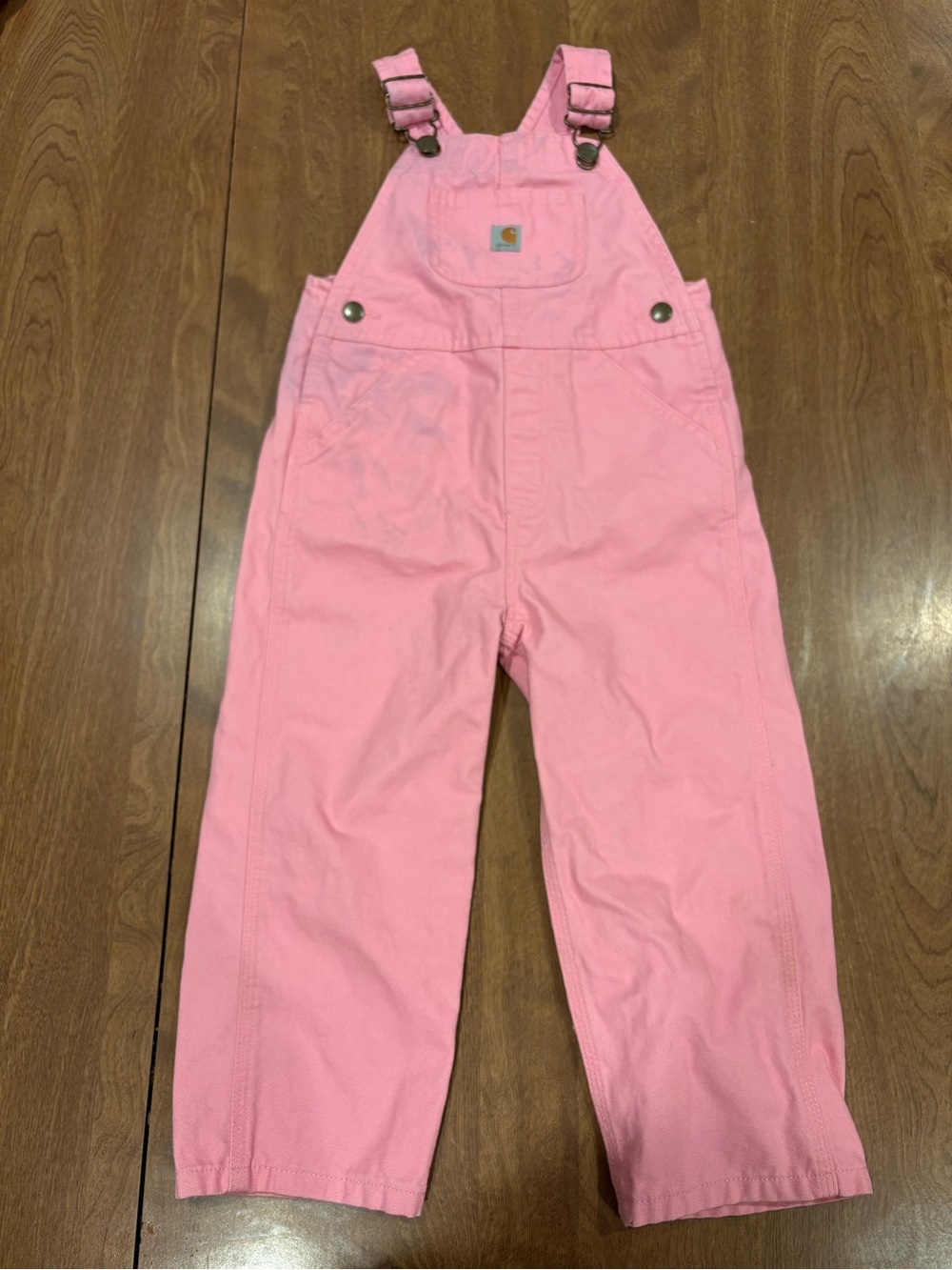 Carhartt Pink Kids Overalls with Adjustable Straps